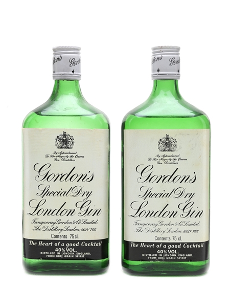 Gordon's Gin Bottled 1980s 2 x 75cl