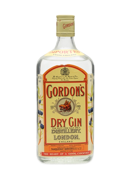 Gordon's Export Strength Gin Bottled 1980s 75cl / 47.3%