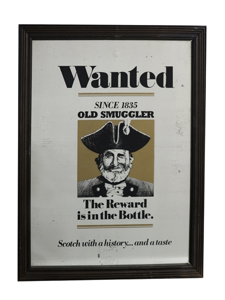 Old Smuggler Wanted Mirror  