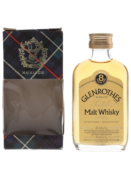 Glenrothes Glenlivet 8 Year Old Bottled 1970s - Gordon & MacPhail 5cl / 40%