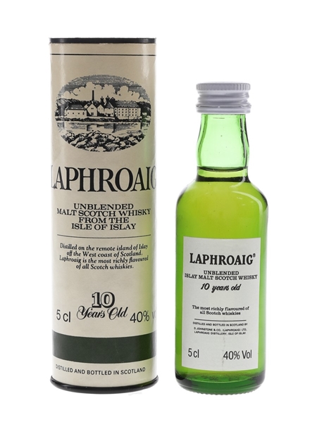 Laphroaig 10 Year Old Unblended Bottled 1980s 5cl / 40%