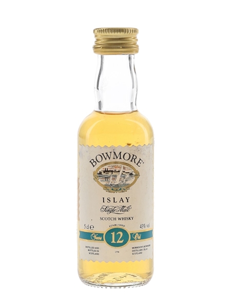 Bowmore 12 Year Old Bottled 1990s 5cl / 43%