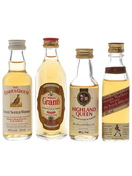 Assorted Blended Scotch Whisky Bottled 1980s 4 x 5cl / 40%