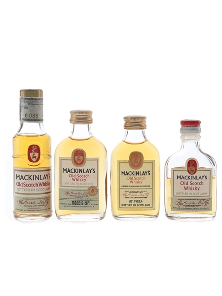 Mackinlay's Old Scotch Whisky Bottled 1960s & 1970s 4 x 3cl & 5cl / 40%