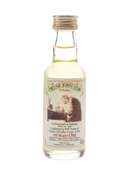Strathmill 10 Year Old Friar John Cor 500 Years Of Scotch Whisky 5cl / 43%