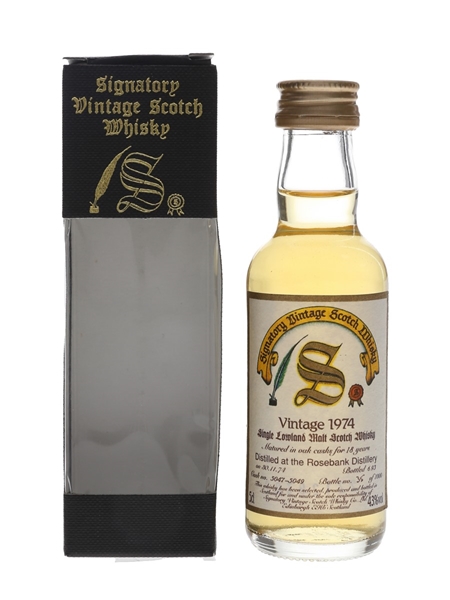 Rosebank 1974 18 Year Old Bottled 1993 - Signatory Vintage 5cl / 43%