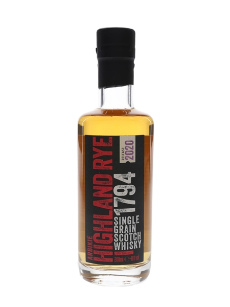 Arbikie Highland Rye 1794 2020 Release - New Charred American Casks 20cl / 48%