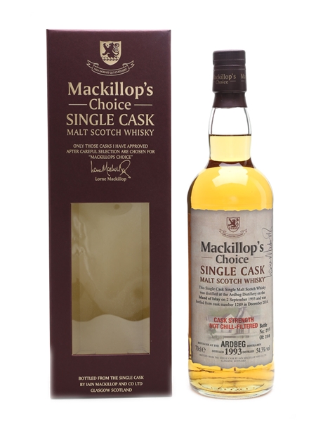 Ardbeg 1993 Mackillop's Choice Signed By Lorne Mackillop 70cl / 54.3%