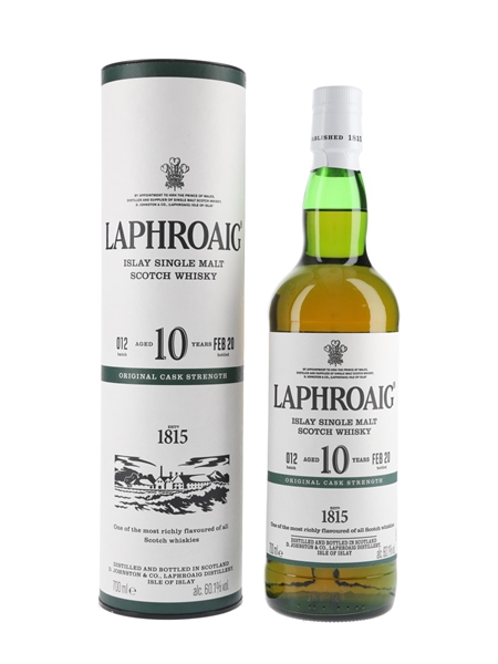 Laphroaig 10 Year Old Original Cask Strength Bottled 2020 - Batch 012 70cl / 60.1%