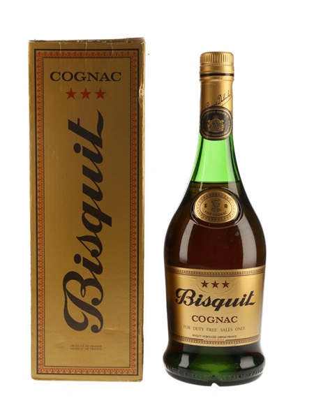 Bisquit 3 Star Bottled 1980s - Duty Free 70cl