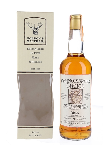 Oban 1972 Connoisseurs Choice Bottled 1990s - Gordon & MacPhail 75cl / 40%