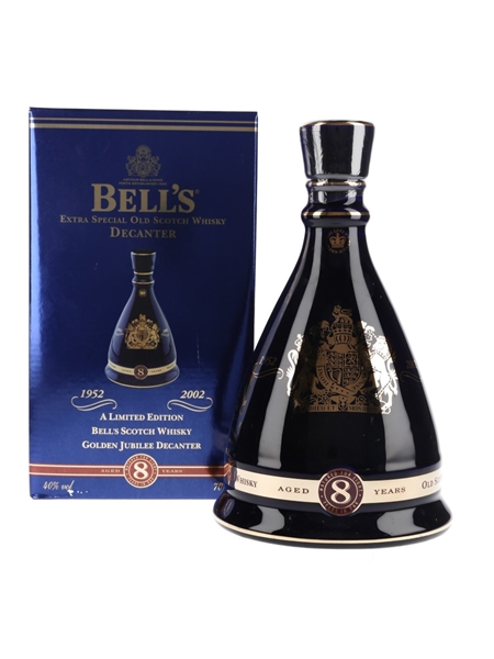 Bell's Ceramic Decanter 2002 Golden Jubilee Queen Elizabeth II 50 Years Reign 70cl / 40%