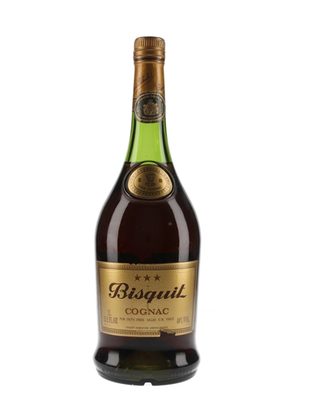 Bisquit 3 Star Bottled 1970s-1980s - Duty Free 100cl / 40%