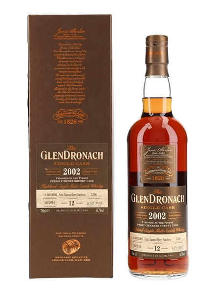 Glendronach 2002 12 Year Old Pedro Ximenez Puncheon Bottled 2014 70cl / 56.7%