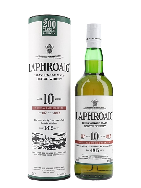 Laphroaig 10 Year Old Cask Strength Bottled 2015 - Batch 007 70cl / 56.3%