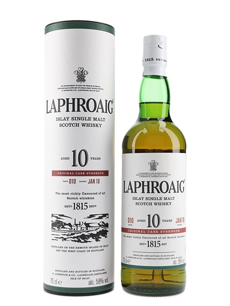 Laphroaig 10 Year Old Cask Strength Bottled 2018 - Batch 010 70cl / 58%