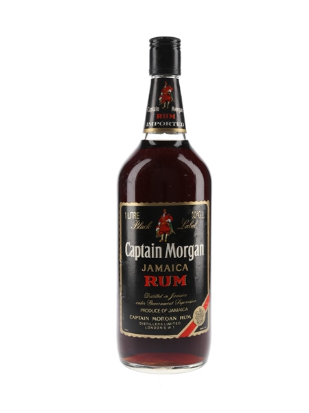 Captain Morgan Black Label Jamaica Rum Bottled 1980s 100cl / 40%