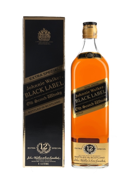 Johnnie Walker Black Label 12 Year Old Bottled 1980s 100cl / 43%