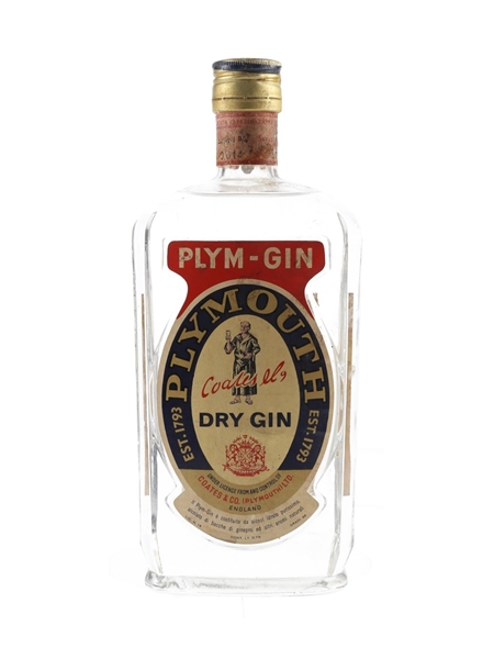 Coates & Co. Plym Gin Bottled 1960s - Stock 75cl / 46%