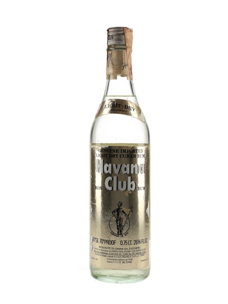 Havana Club 3 Year Old Light Dry Bottled 1960s-1970s - Cinzano 75cl / 40%