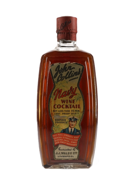 John Collins Navy Wine Cocktail Bottled 1950s-1960s 75cl / 20%