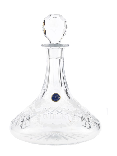 Thomas Webb Crystal Whisky Decanter  24cm Tall