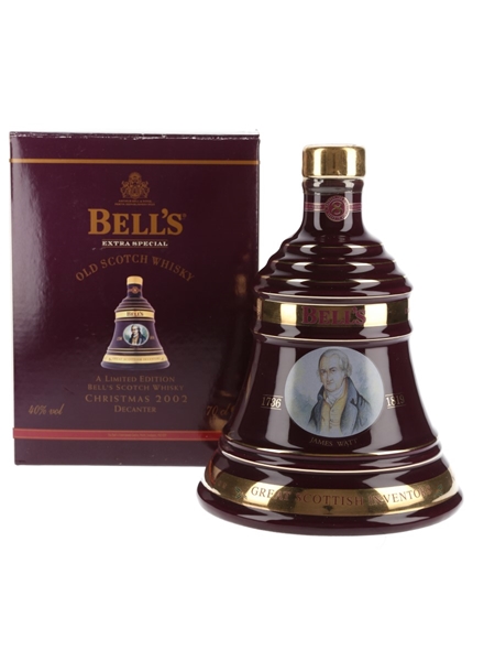 Bell's Christmas 2002 Ceramic Decanter James Watt 70cl / 40%