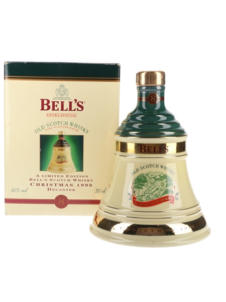 Bell's Christmas 1998 Ceramic Decanter Ingredients of Quality 70cl / 40%