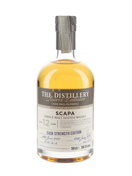 Scapa 2003 12 Year Old The Distillery Reserve Collection Bottled 2015 - Chivas Brothers 50cl / 58.5%