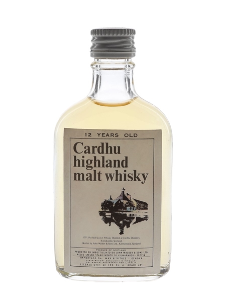 Cardhu 12 Year Old Bottled 1970s - Wax & Vitale 4cl / 43%