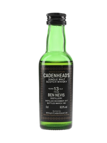 Ben Nevis 1977 13 Year Old Bottled 1991 - Cadenhead's 5cl / 62%