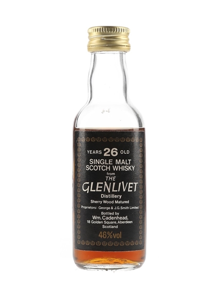 Glenlivet 26 Year Old Bottled 1980s - Cadenhead's 5cl / 46%