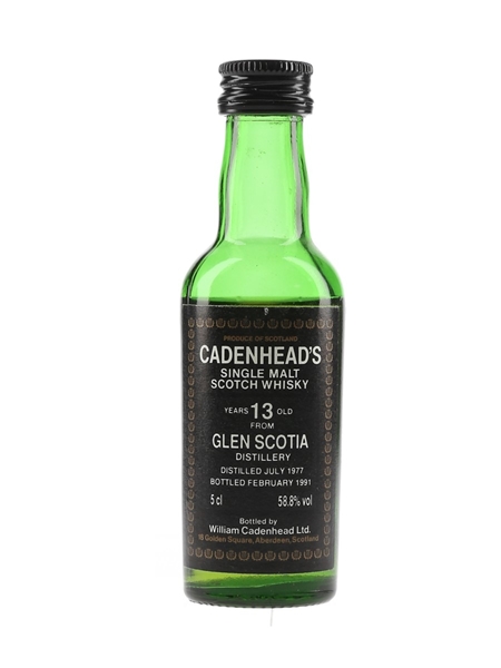 Glen Scotia 1977 13 Year Old Bottled 1991 - Cadenhead's 5cl / 58.8%