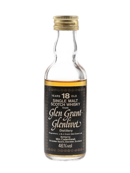 Glen Grant-Glenlivet 18 Year Old Bottled 1980s - Cadenhead's 5cl / 46%