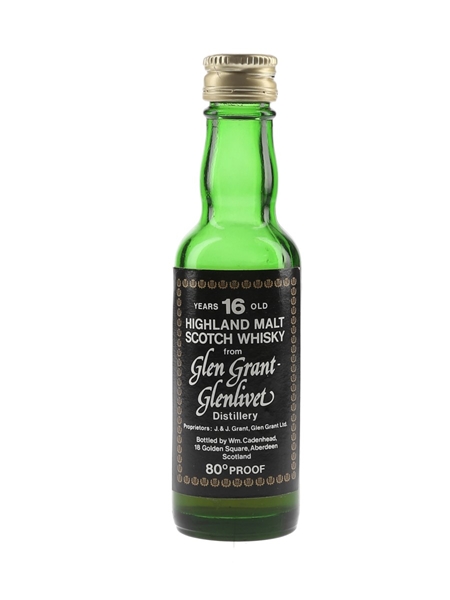 Glen Grant-Glenlivet 16 Year Old Bottled 1980s - Cadenhead's 5cl / 45.7%