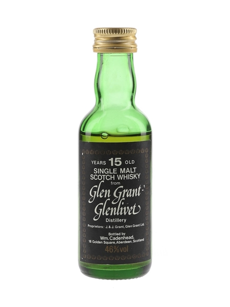 Glen Grant-Glenlivet 15 Year Old Bottled 1980s - Cadenhead's 5cl / 46%