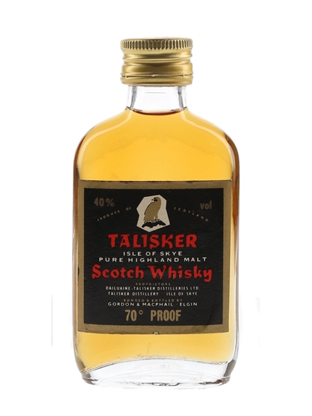 Talisker Black Label Gold Eagle 70 Proof Bottled 1970s - Gordon & MacPhail 5cl / 40%