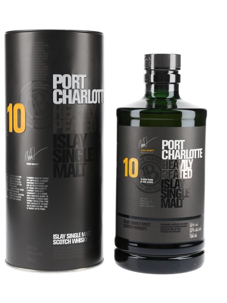 Port Charlotte 10 Year Old Bottled 2018 - Signed By Adam Hannett 70cl / 50%