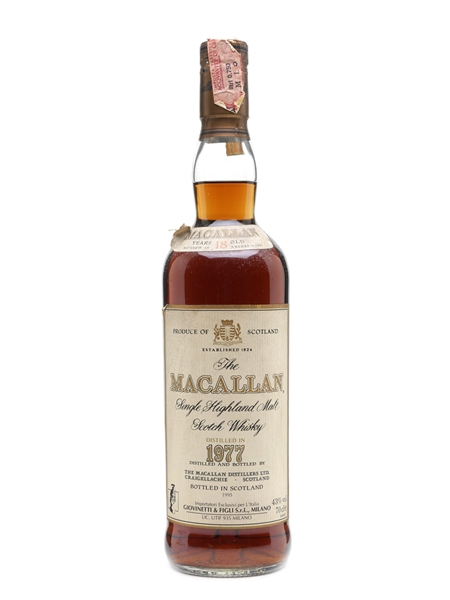 Macallan 1977 - 18 Year Old Bottled 1995 - Giovinetti 70cl / 43%