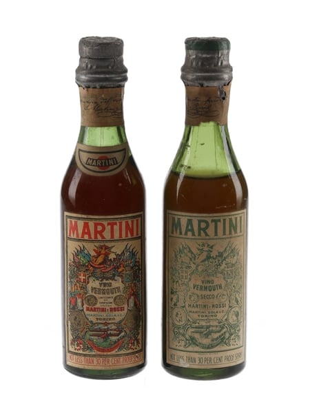 Martini Vino Vermouth Bottled 1950s 2 x 5cl / 17%