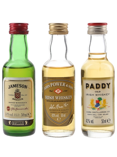 Jameson, Paddy & Power  3 x 5cl / 43%