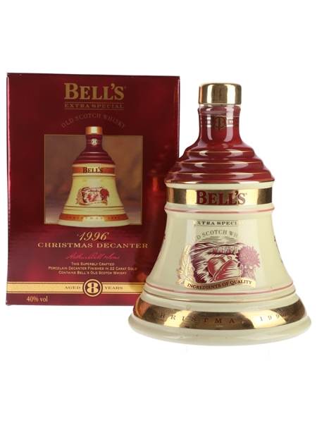 Bell's Christmas 1996 Ceramic Decanter Ingredients Of Quality 70cl / 40%