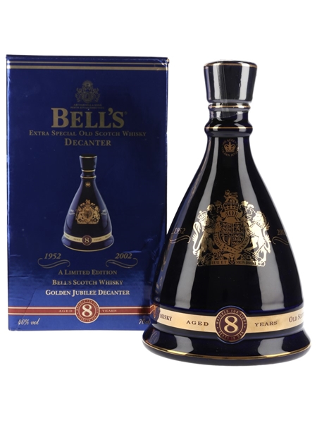 Bell's Ceramic Decanter 2002 Golden Jubilee Queen Elizabeth II 50 Years Reign 70cl / 40%