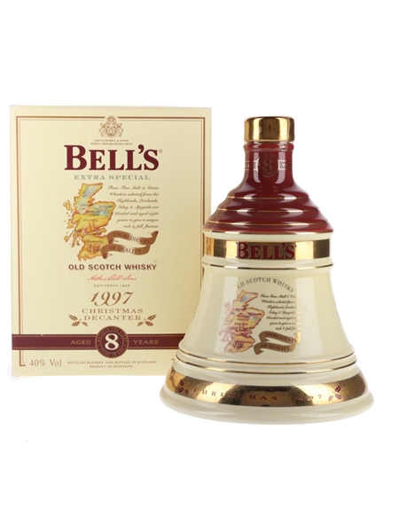 Bell's Christmas 1997 Ceramic Decanter Ingredients Of Quality 70cl / 40%