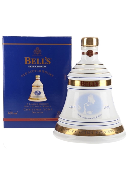 Bell's Christmas 2001 Ceramic Decanter 8 Year Old - Alexander Graham Bell 70cl / 40%