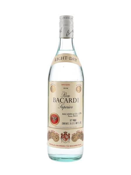 Bacardi Carta Blanca Bottled 1970s - Nassau, Bahamas 75.7cl / 40%