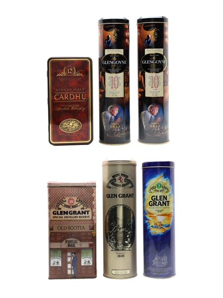 Cardhu, Glen Grant & Glengoyne Whisky Tins - Empty  