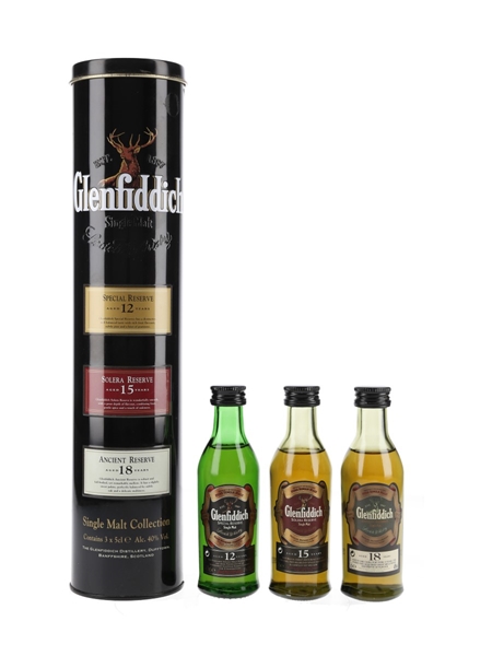 Glenfiddich Single Malt Collection 12, 15 & 18 Year Old 3 x 5cl / 40%