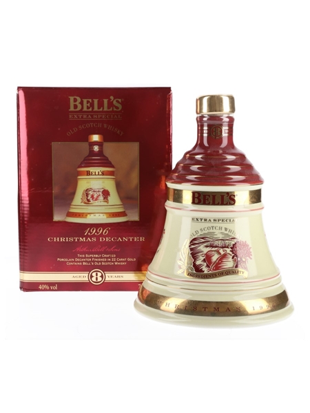 Bell's Christmas 1996 Ceramic Decanter Ingredients Of Quality 70cl / 40%