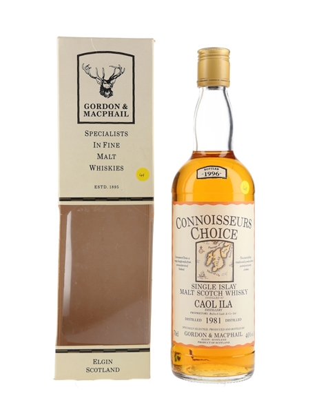 Caol Ila 1981 Connoisseurs Choice Bottled 1996 - Gordon & MacPhail 70cl / 40%